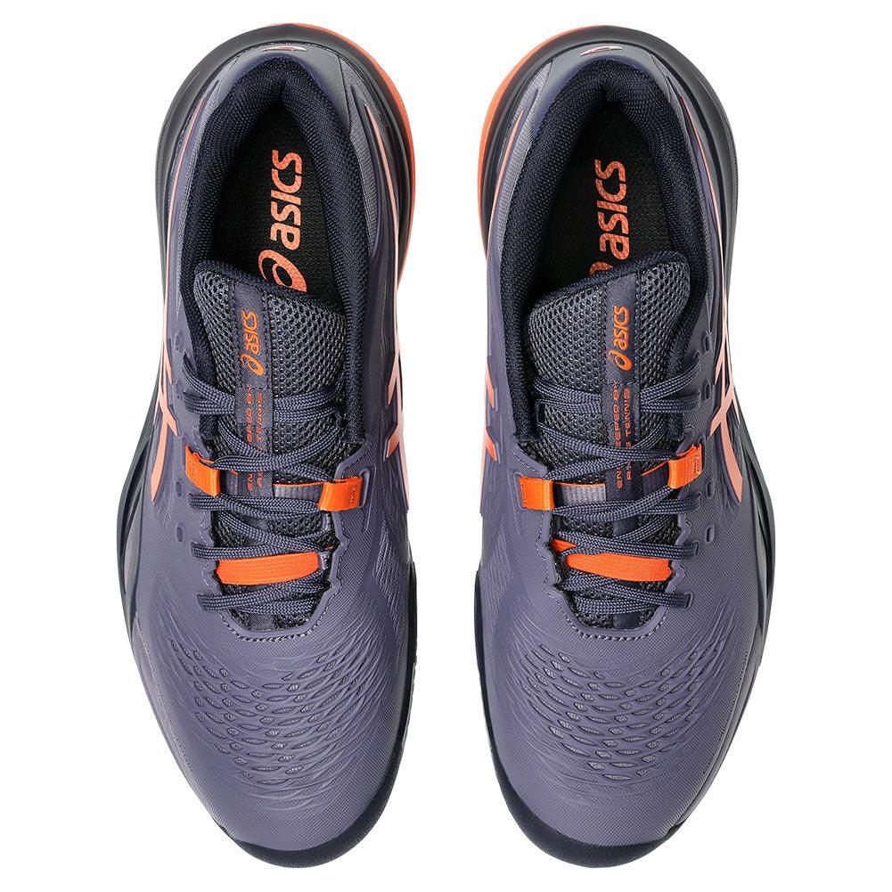 Men`s GEL-Resolution X Clay Tennis Shoes Greyish Purple and Nova Orange ASICS