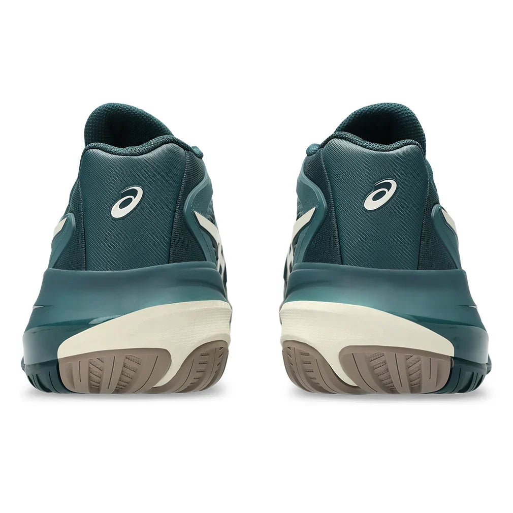 Men`s GEL-Resolution X Wide Tennis Shoes Saxon Green and Birch ASICS