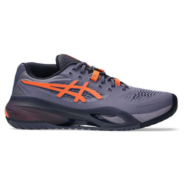 Men`s GEL-Resolution X Wide Tennis Shoes Greyish Purple and Nova Orange ASICS