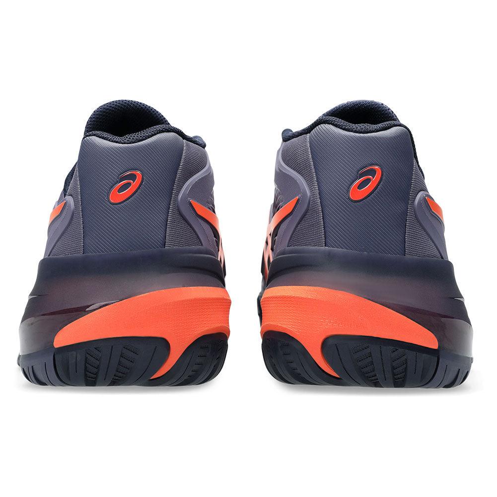Men`s GEL-Resolution X Wide Tennis Shoes Greyish Purple and Nova Orange ASICS