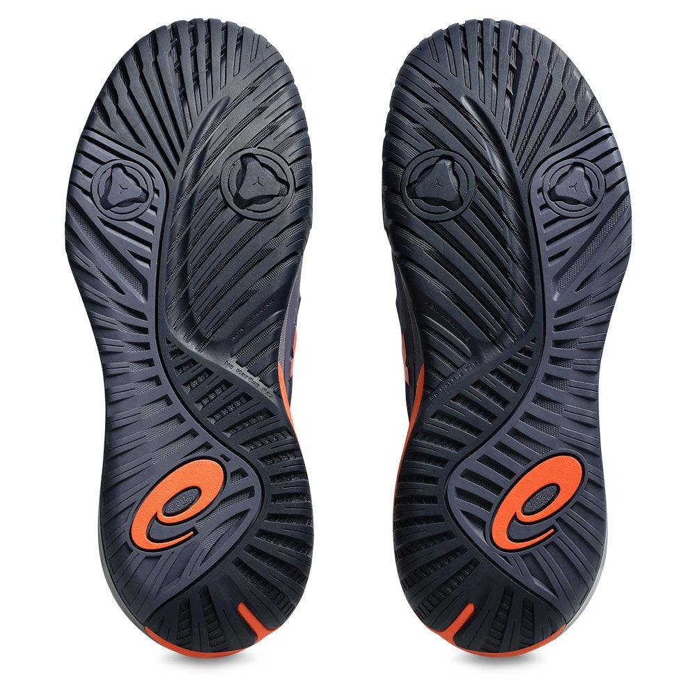 Men`s GEL-Resolution X Wide Tennis Shoes Greyish Purple and Nova Orange ASICS