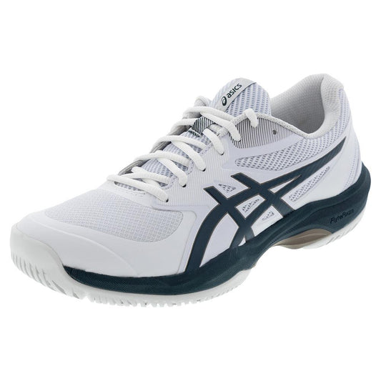 Men`s Game FF Tennis Shoes White and Saxon Green ASICS 6 White