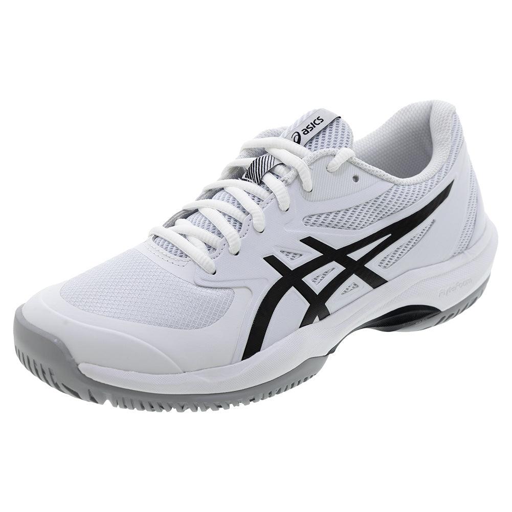 Men`s Game FF Tennis Shoes White and Black ASICS 6 White