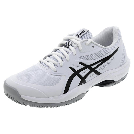 Men`s Game FF Tennis Shoes White and Black ASICS 6 White