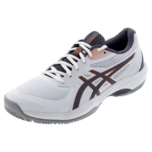 Men`s Game FF Tennis Shoes White and Greyish Purple ASICS 6 White