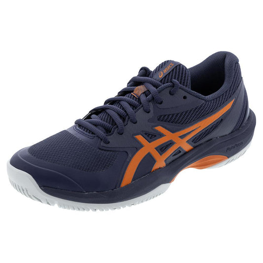 Men`s Game FF Tennis Shoes Indigo Fog and Nova Orange ASICS 6 ROYAL
