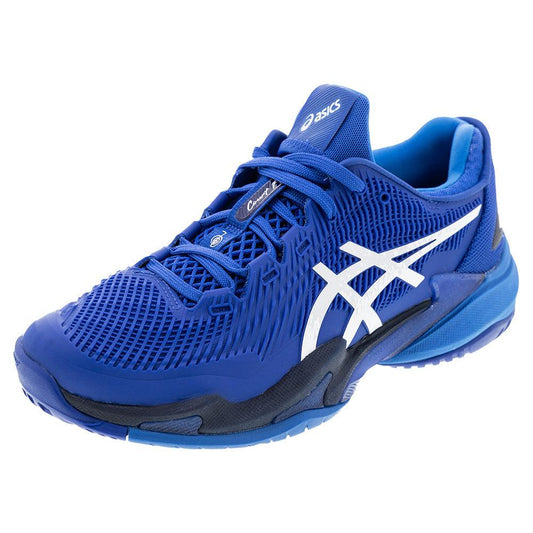 Men`s Court FF 3 Novak Tennis Shoes Tuna Blue and Pure Silver ASICS 6 Blue