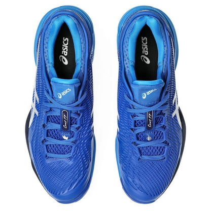 Men`s Court FF 3 Novak Tennis Shoes Tuna Blue and Pure Silver ASICS