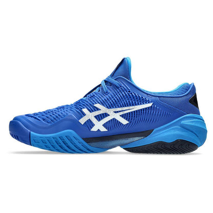 Men`s Court FF 3 Novak Tennis Shoes Tuna Blue and Pure Silver ASICS