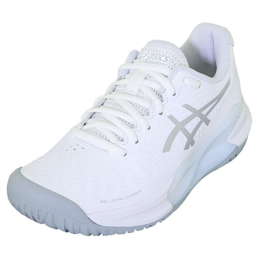 Women's Gel-Challenger 14 Tennis Shoes White and Pure Silver Womens Shoes ASICS 5 White