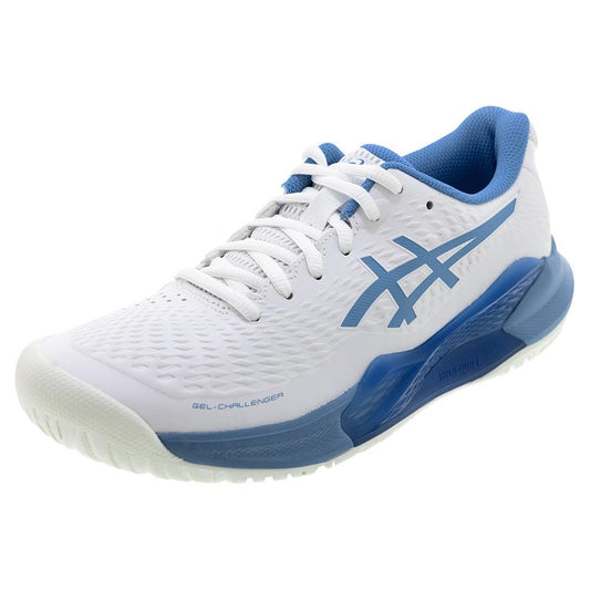 Women`s GEL-Challenger 14 Tennis Shoes White and Blue Coast Shoes ASICS 5 White