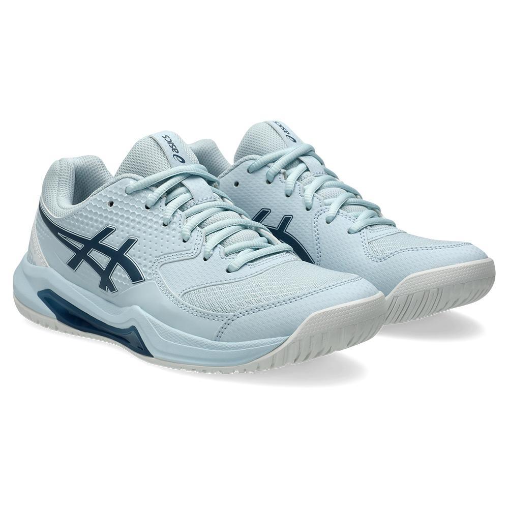 Womens Gel-Dedicate 8 Pickleball Shoes Cool Grey and Vintage Indigo Womens Shoes ASICS