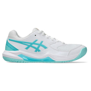 Women`s GEL-Dedicate 8 Pickleball Shoes White and Energy Aqua ASICS
