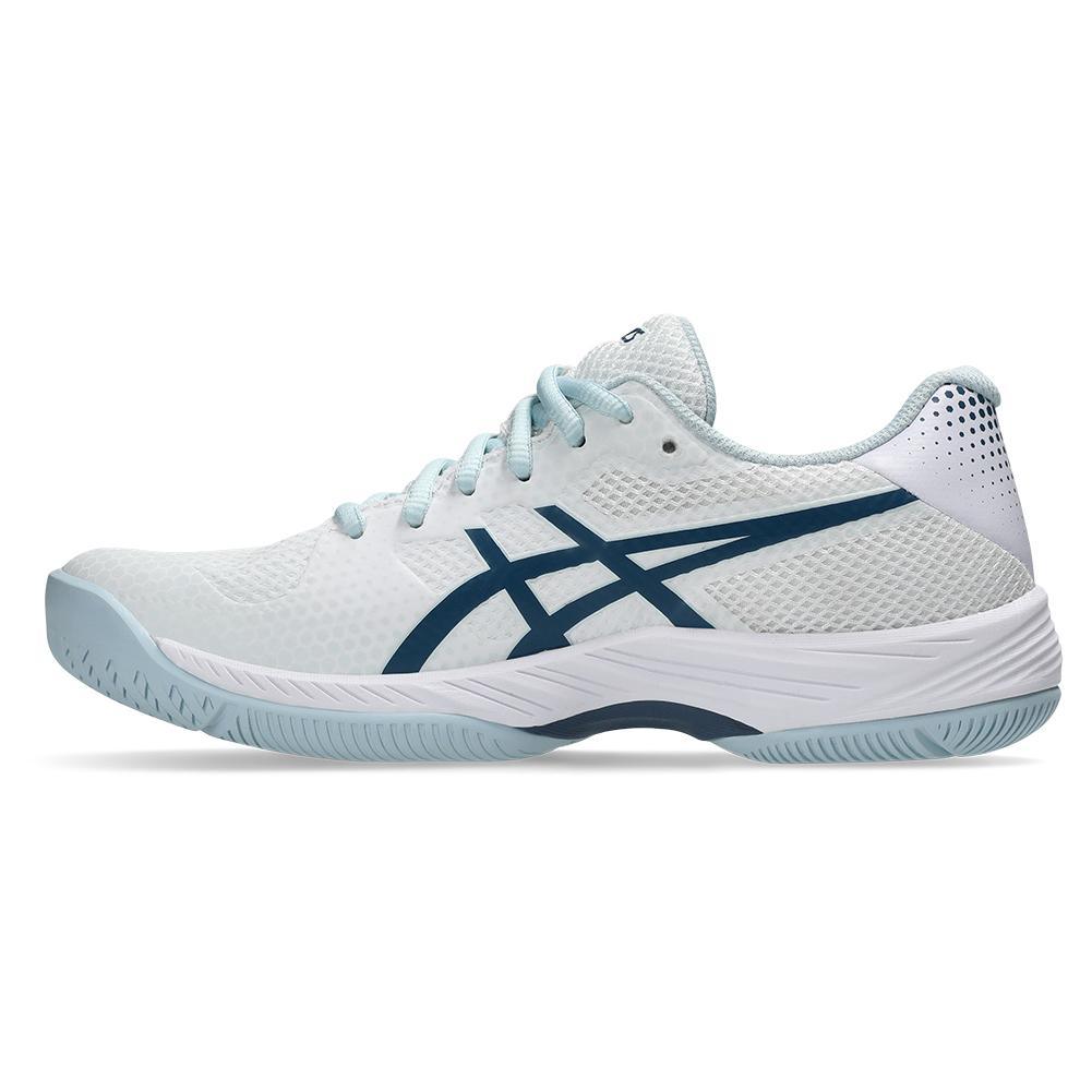 Womens Gel-Game 9 Pickleball Shoes White and Vintage Indigo Womens Shoes ASICS