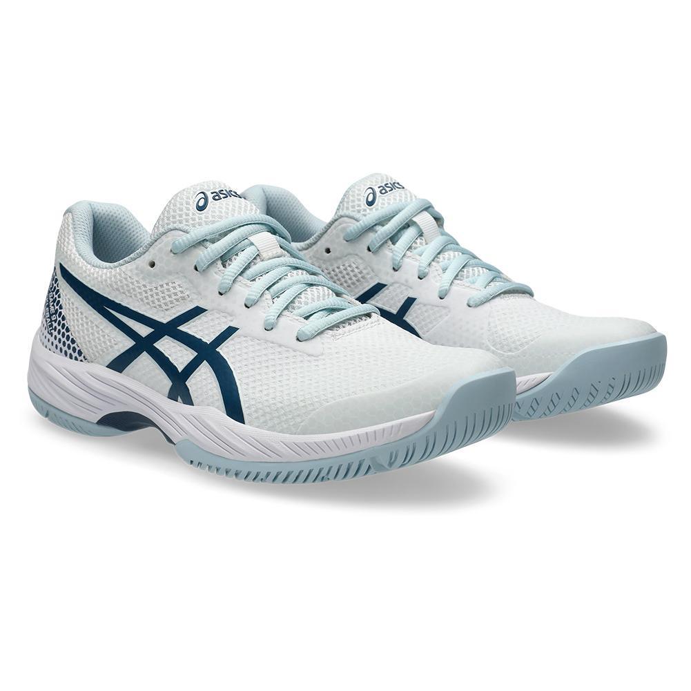 Womens Gel-Game 9 Pickleball Shoes White and Vintage Indigo Womens Shoes ASICS