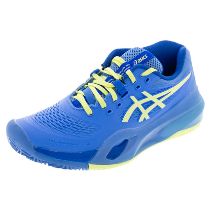 Women`s GEL-Resolution X Clay Tennis Shoes Blue Coast and Huddle Yellow ASICS 5.5 Blue