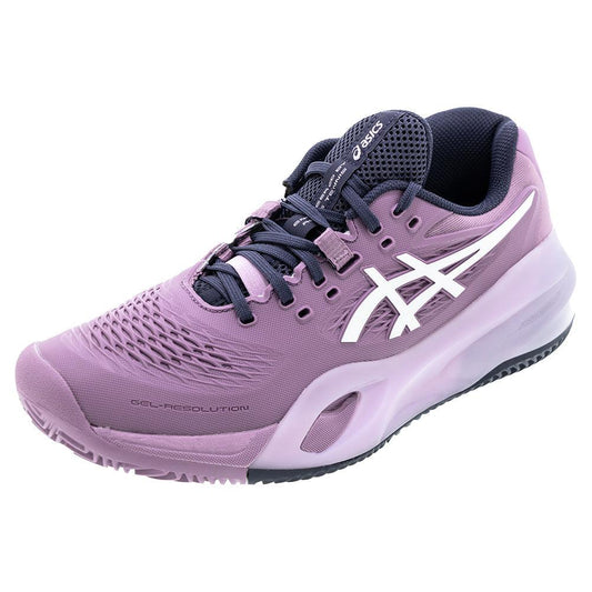 Women`s GEL-Resolution X Clay Tennis Shoes Ube and White ASICS 5 Purple