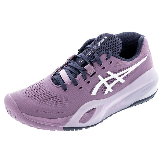 Women`s GEL-Resolution X Tennis Shoes Ube and White ASICS 5 Purple