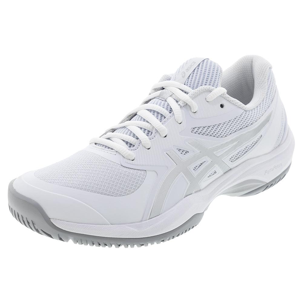 Women`s Game FF Tennis Shoes White and Pure Silver ASICS 5 White