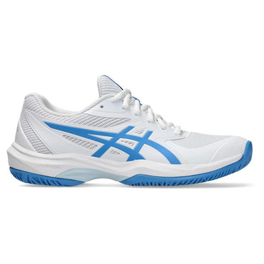 Women`s Game FF Tennis Shoes White and Blue Coast ASICS