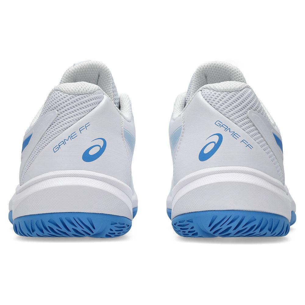 Women`s Game FF Tennis Shoes White and Blue Coast ASICS