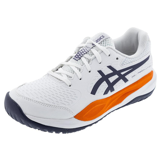 Juniors` GEL-Resolution X GS Tennis Shoes White and Greyish Purple ASICS 1Y White