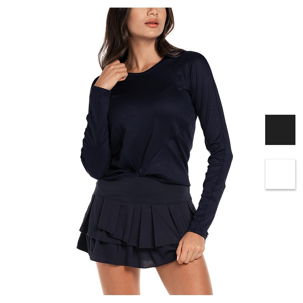 Women's Wrap it Up Long Sleeve Tennis Top Womens Apparel LUCKY IN LOVE