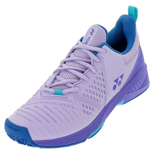 Women`s Sonicage 3 Clay Tennis Shoes Lilac WOMENS SHOES YONEX Purple 7