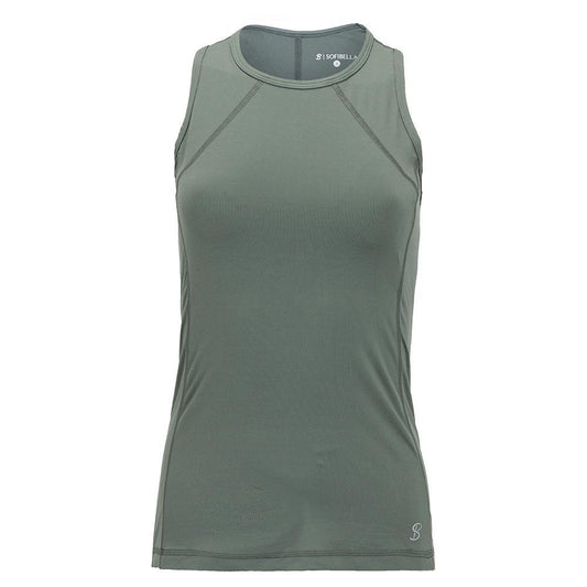 Women's UV Colors Tennis Tank Army Womens Apparel SOFIBELLA XS