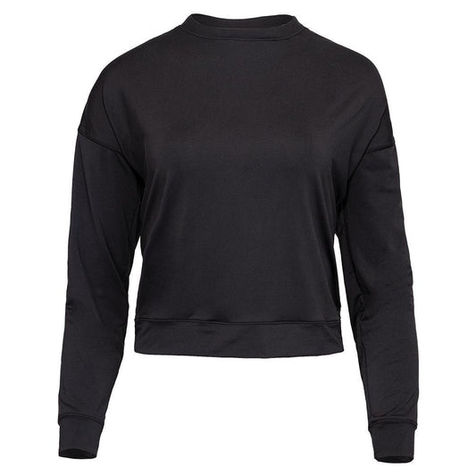 Women's LUV Hype Long Sleeve Tennis Top Womens Apparel LUCKY IN LOVE Black XS