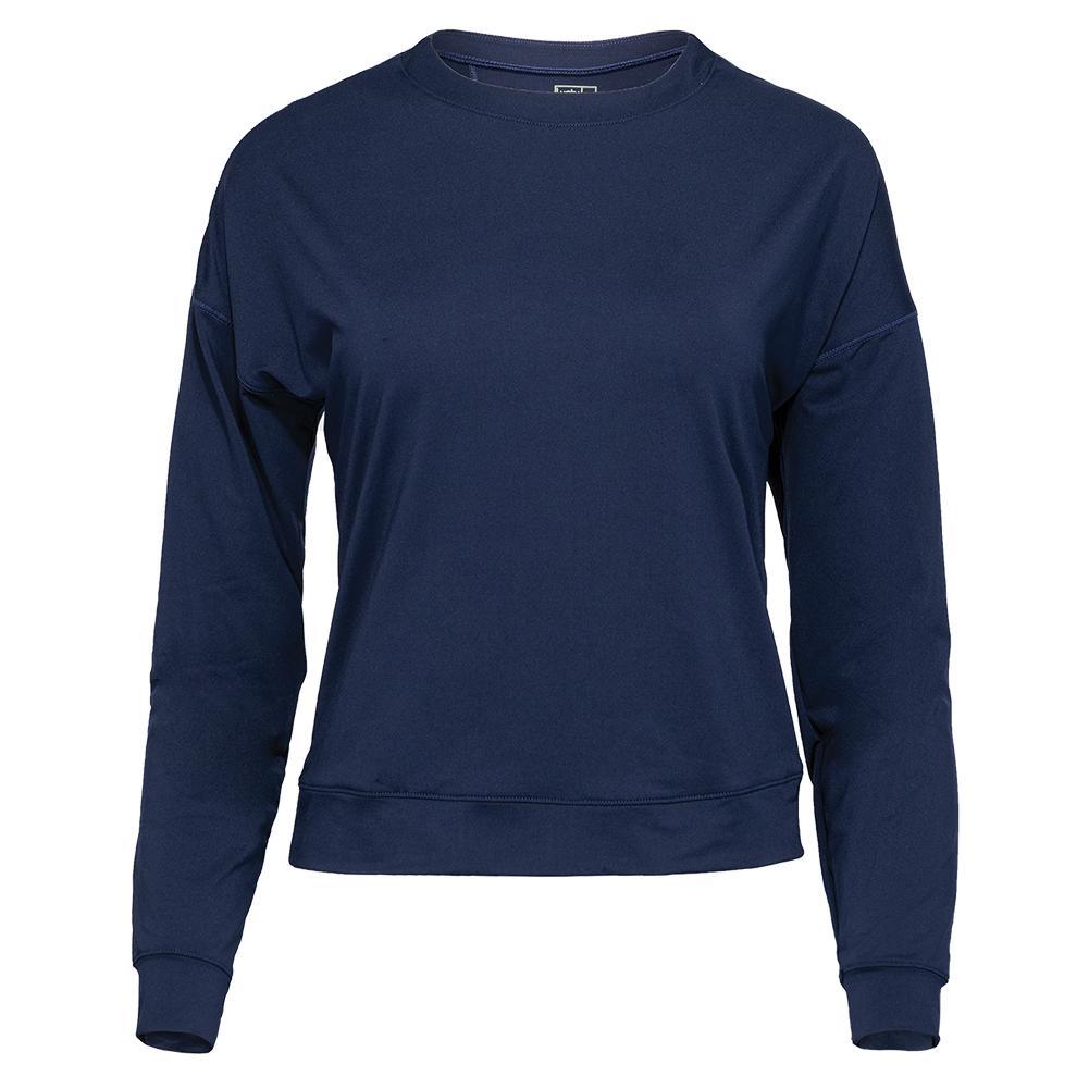 Women's LUV Hype Long Sleeve Tennis Top Womens Apparel LUCKY IN LOVE Midnight XS