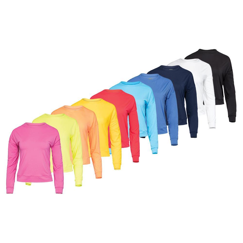 Women's LUV Hype Long Sleeve Tennis Top Womens Apparel LUCKY IN LOVE