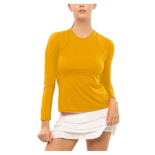 Women's LUV Breeze Long Sleeve Tennis Crew Womens Apparel LUCKY IN LOVE Fire XS