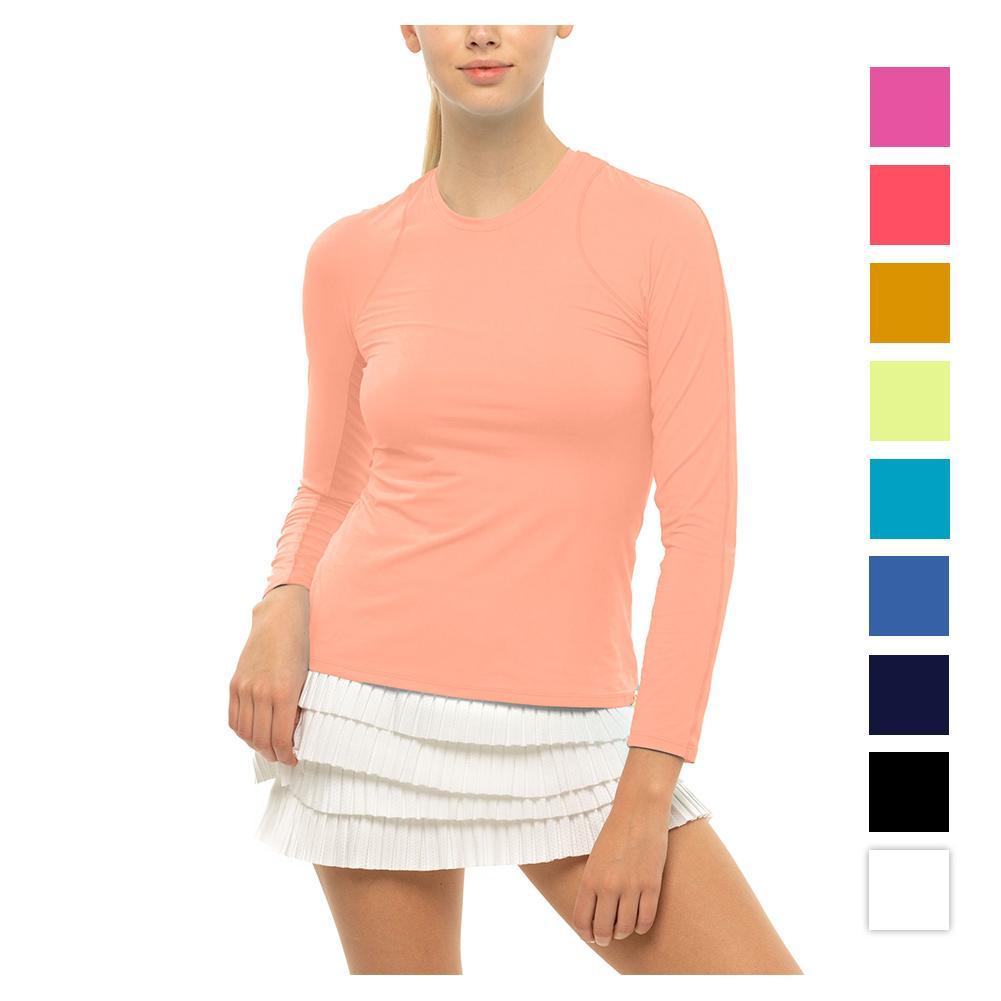 Women's LUV Breeze Long Sleeve Tennis Crew Womens Apparel LUCKY IN LOVE