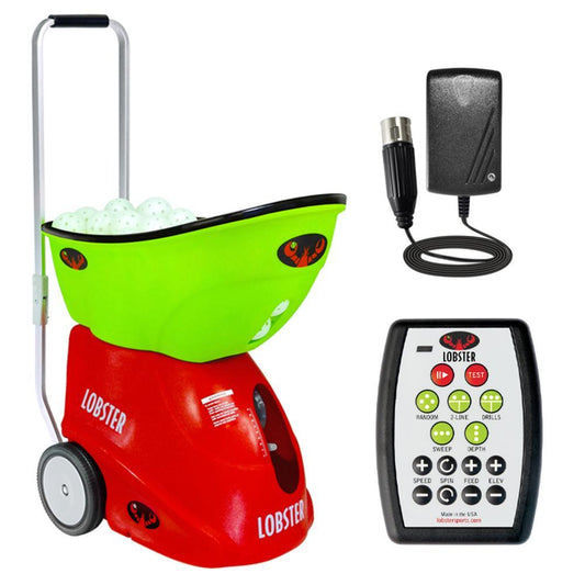 Pickle Champion with 20-Function Remote Control Pickleball Machines LOBSTER Red