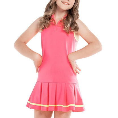 Girls' It's A Win Dress Girls Apparel LUCKY IN LOVE Pink 2XS