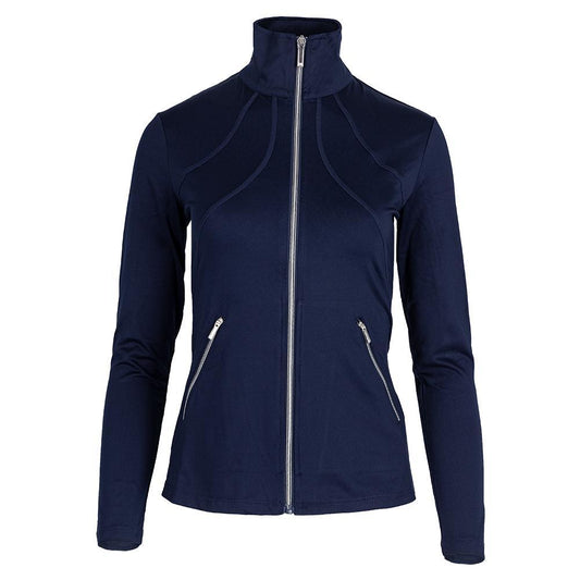 Women's Rachel Long Sleeve Tennis Jacket Navy Blue Womens Apparel TAIL XS