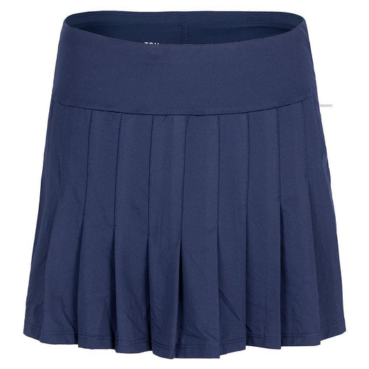 Women's Jillian 13.5 Inch Pleated Tennis Skort Navy Blue Womens Apparel TAIL XS