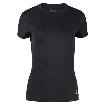 Women`s Short Sleeve Tennis Top WOMENS TEAM GEAR SOFIBELLA Black XS