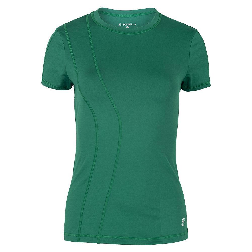Women`s Short Sleeve Tennis Top WOMENS TEAM GEAR SOFIBELLA Green XS