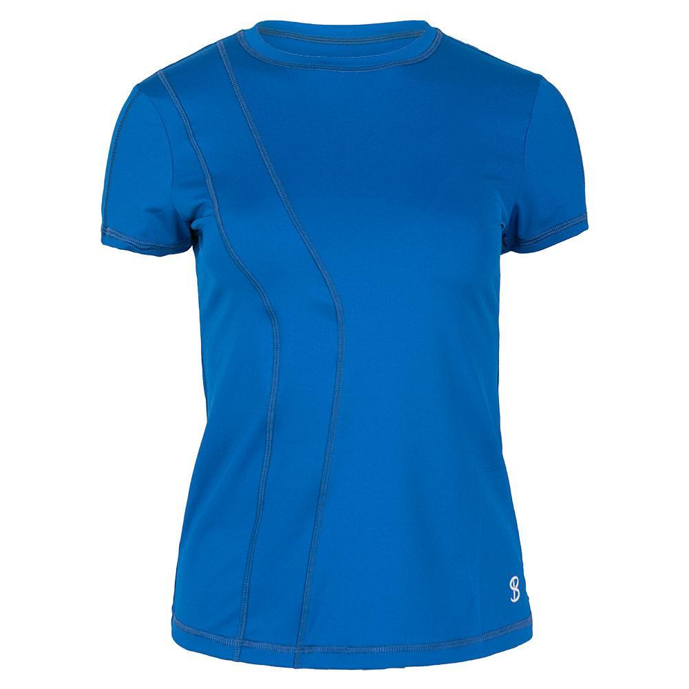 Women`s Short Sleeve Tennis Top WOMENS TEAM GEAR SOFIBELLA Royal XS