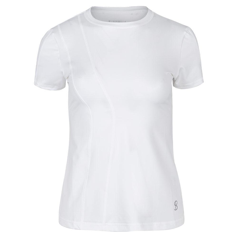 Women`s Short Sleeve Tennis Top WOMENS TEAM GEAR SOFIBELLA White XS