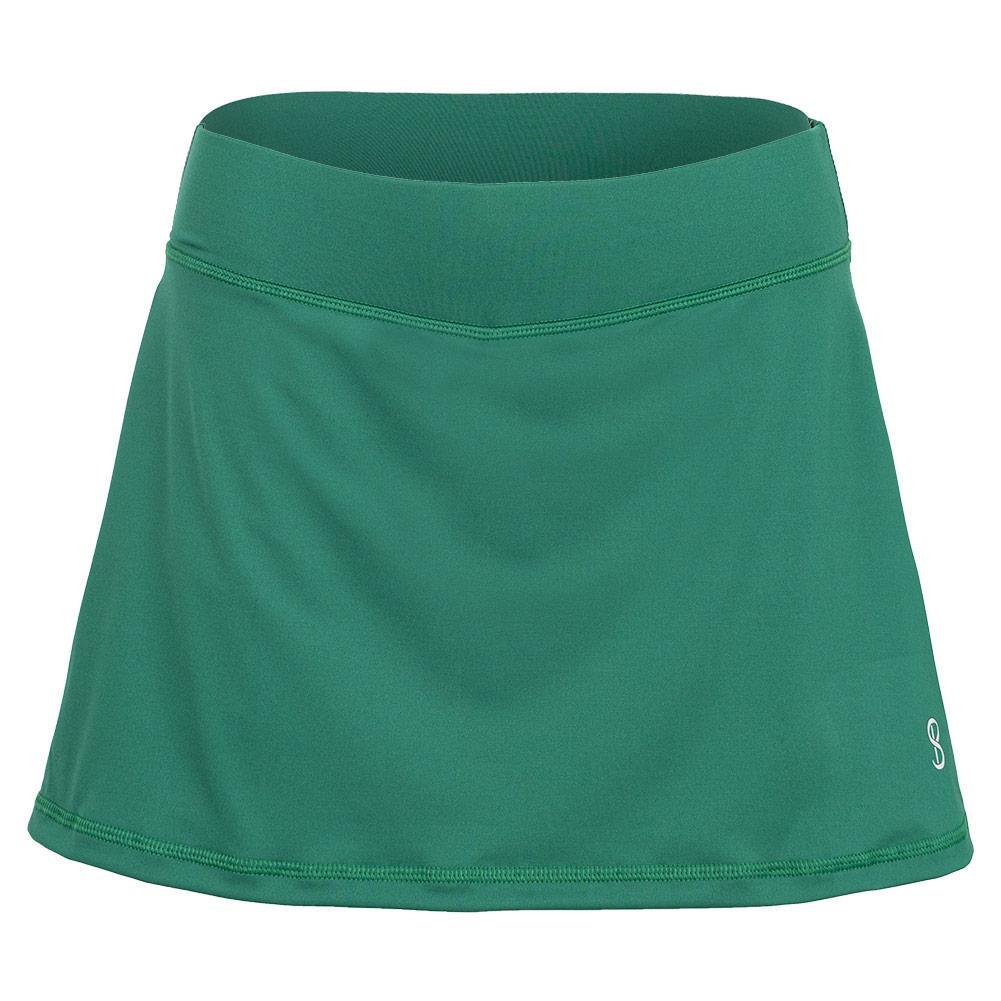 Women`s 13 Inch Tennis Skort WOMENS TEAM GEAR SOFIBELLA Green XS