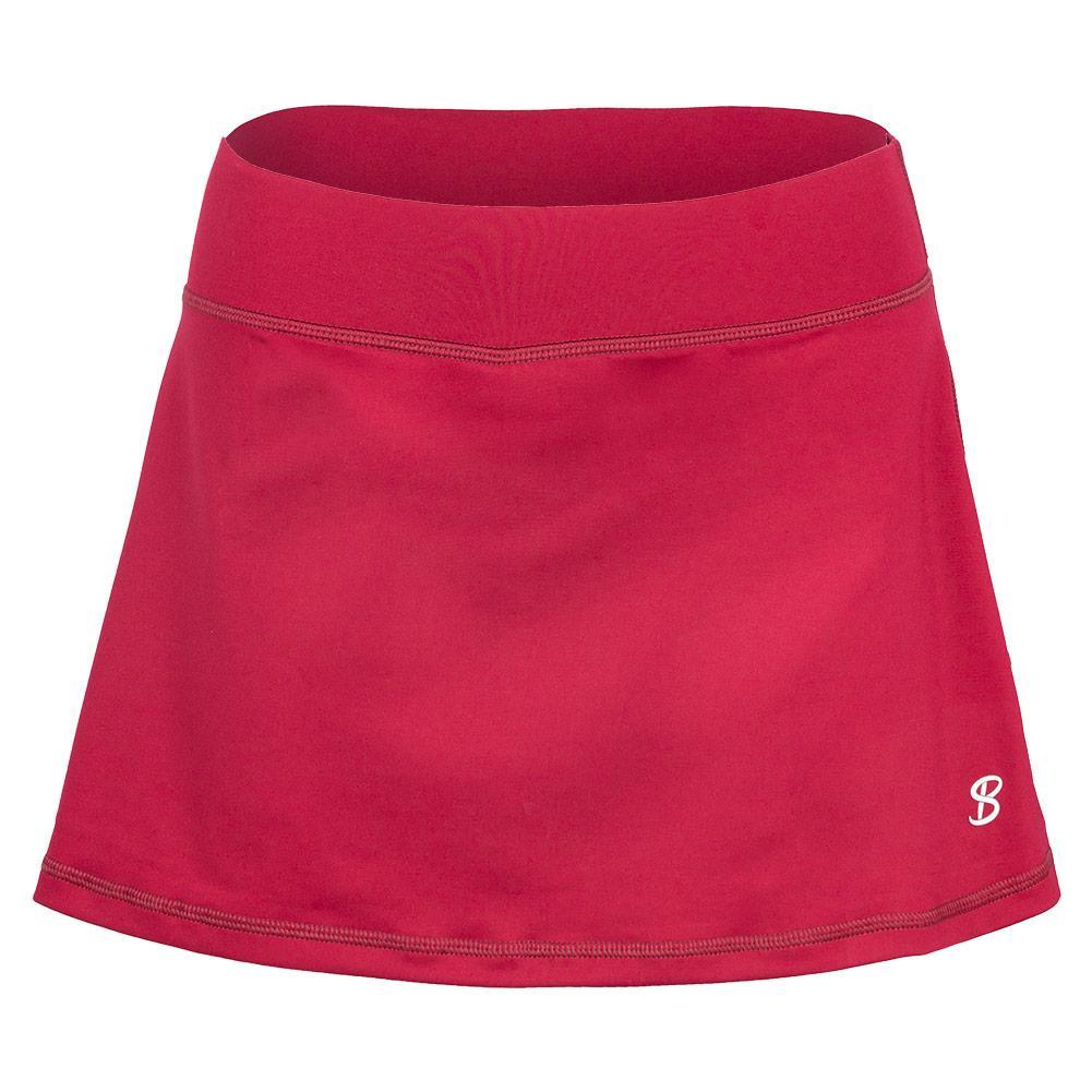 Women`s 13 Inch Tennis Skort WOMENS TEAM GEAR SOFIBELLA Maroon XS