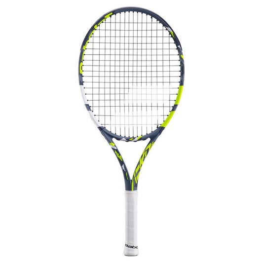 Aero Junior 25 Prestrung Tennis Racquet Grey and Yellow Racquets BABOLAT Grey 3 7/8