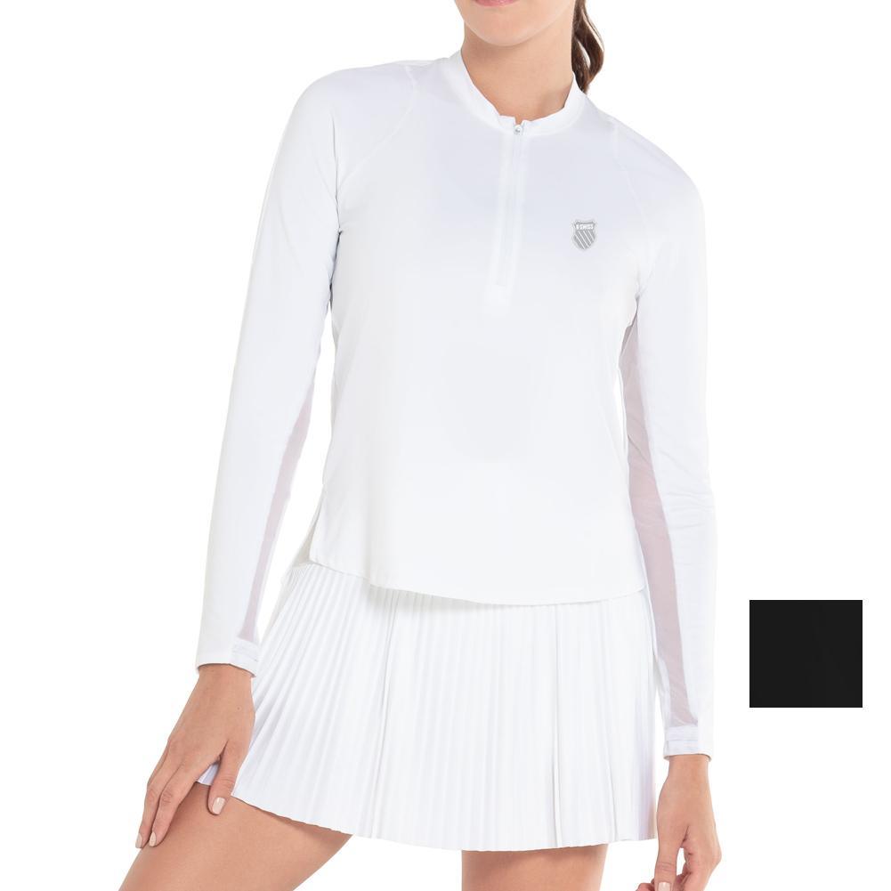 Women's Excel Zip Tennis Long Sleeve Womens Apparel K-SWISS