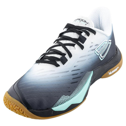 Men's Shadow Tour Indoor Shoes Black and White Top Tennis Shoes BABOLAT 6.5