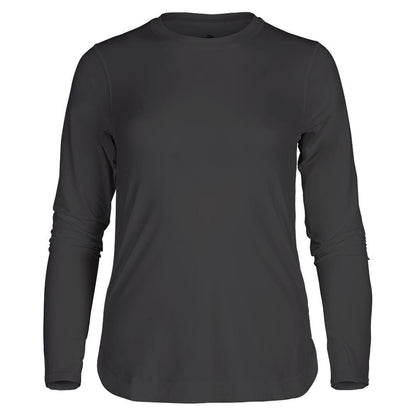 Women`s Relaxed Scallop Tennis Top WOMENS APPAREL BLOQUV Grey XS