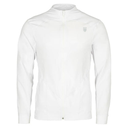 Men's Shield Tennis Jacket White Tournament Gear K-SWISS S