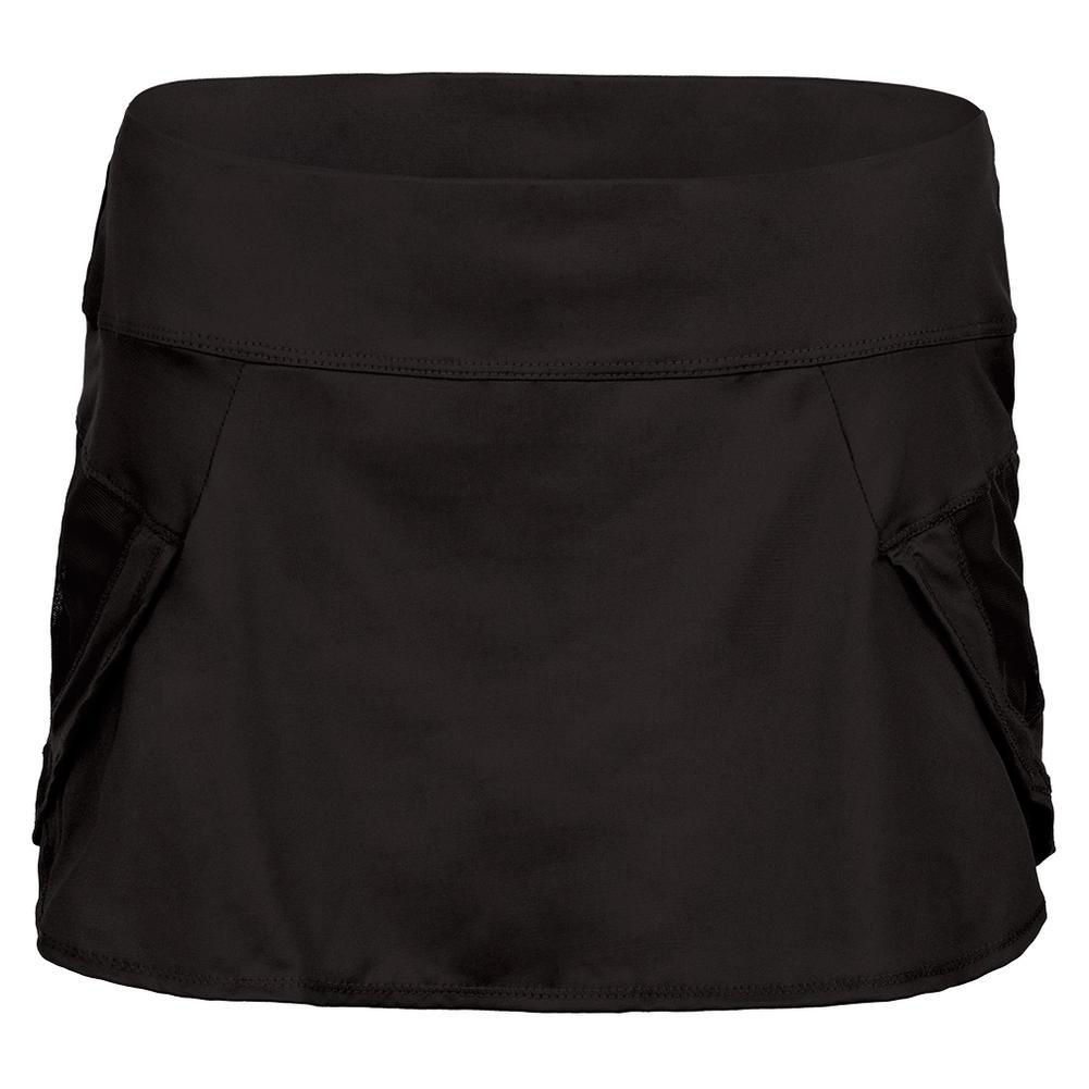 Women's Team Pulse Wave Tennis Skort Womens Team Gear LUCKY IN LOVE Black XS